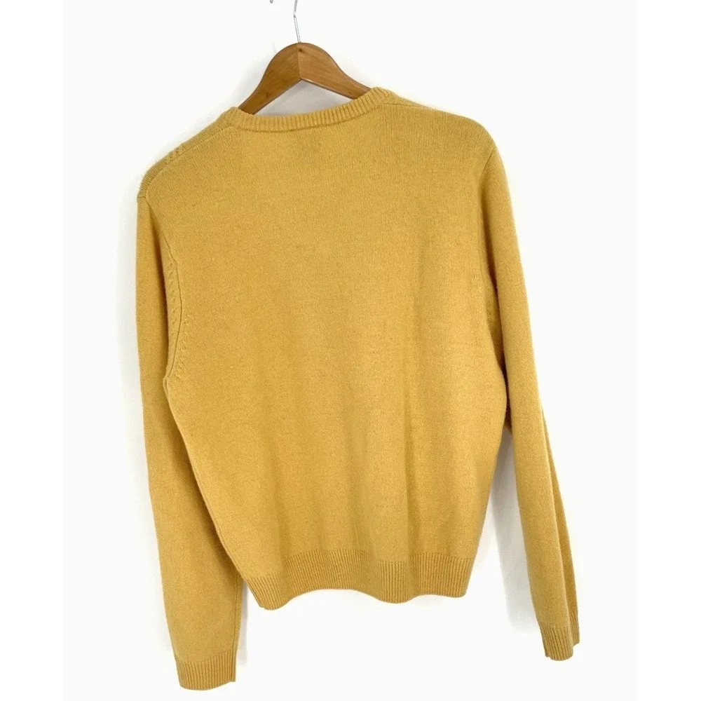 NWT Jos A Banks Mens Small‎ Lambs Wool Sweater Gold V-Neck $99